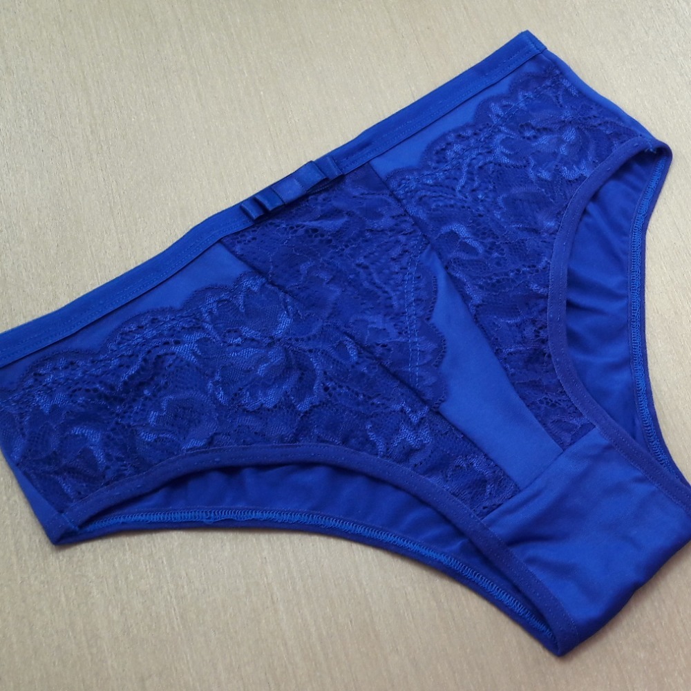 Calçola de Lycra e Renda Vanuza Azul Bic