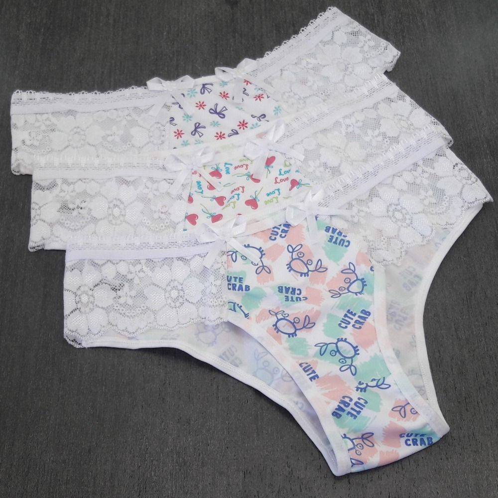 Tanga Luiza Viés Branco/ Estampas Variadas