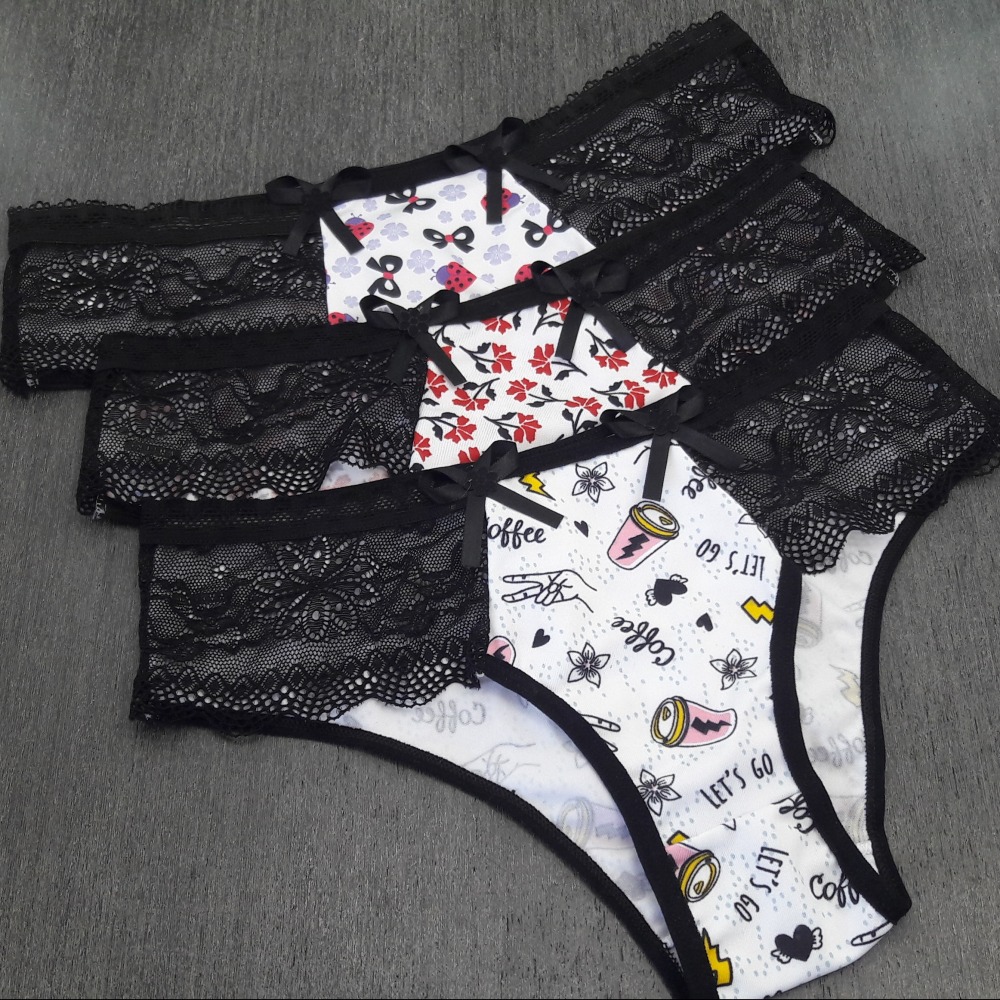 Tanga Luiza Viés Preto/ Estampas Variadas