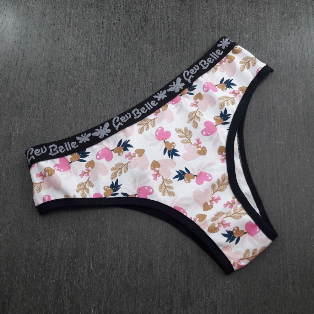 Tanga Cotton Estampada Viés Preto/ Estampas Variadas