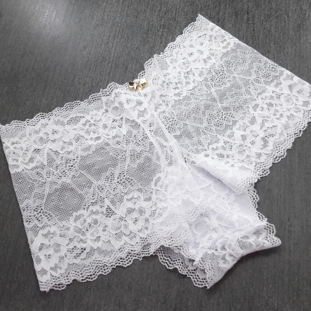 Caleçon Renda Forro Confortável Branco