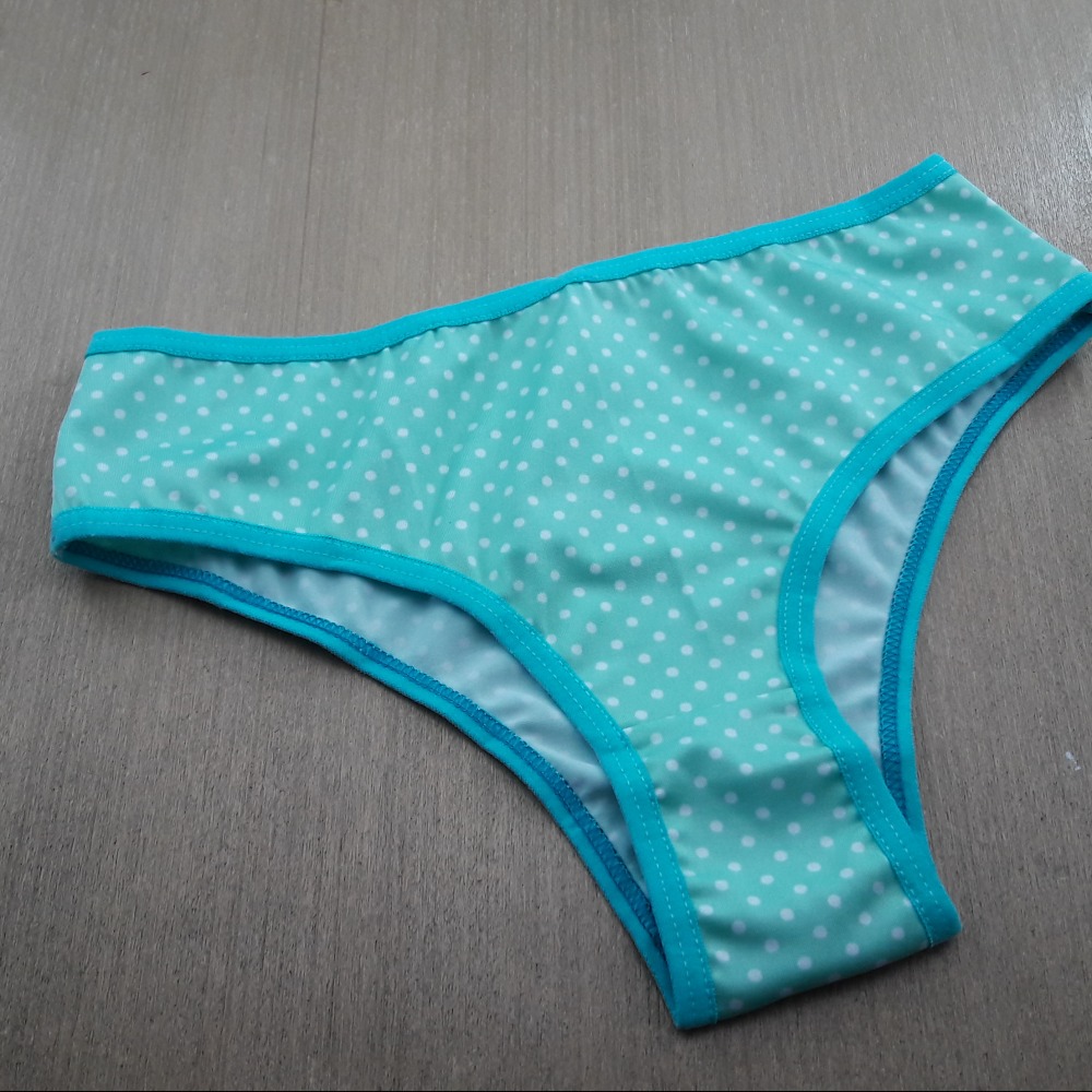 Calcinha em Microfibra Estampada Viés Verde Tamy/ Estampas Variadas