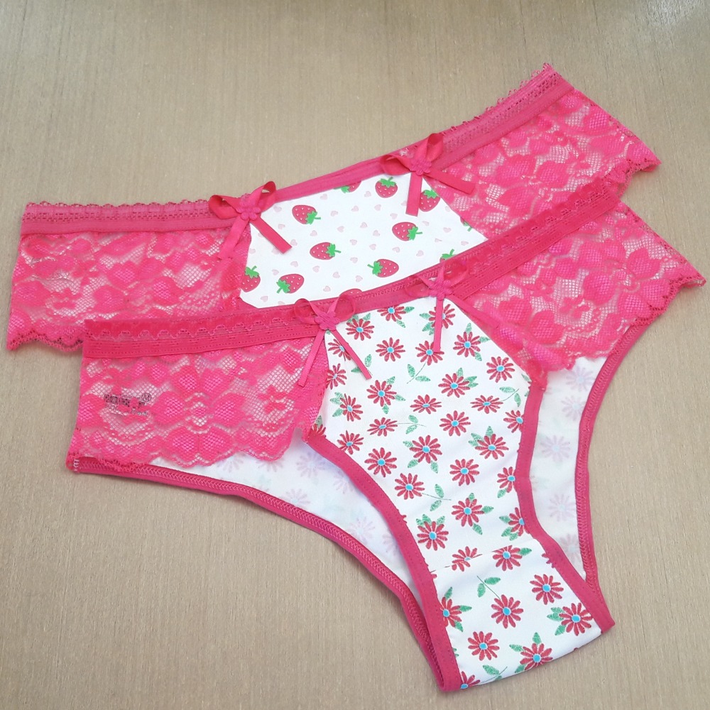 Tanga Luiza Viés Rosa Pink/ Estampas Variadas