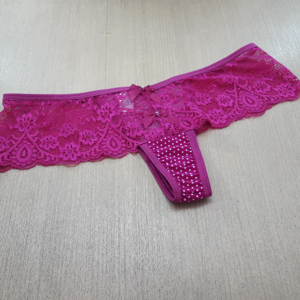 Tanga Fio Cós Renda Viés Fúcsia/ Estampas Variadas