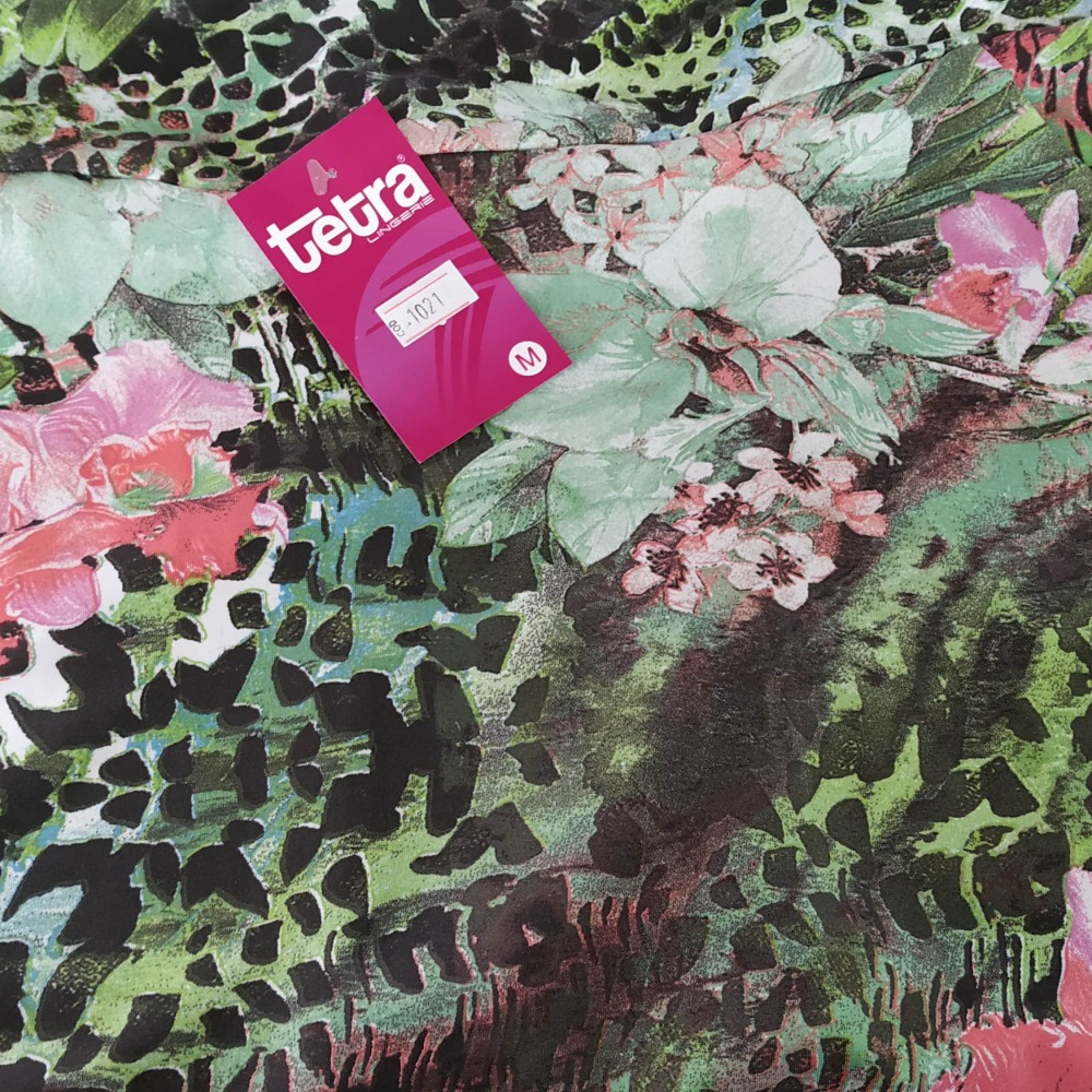 Short Saia Estampas Estampa Floral e Onça