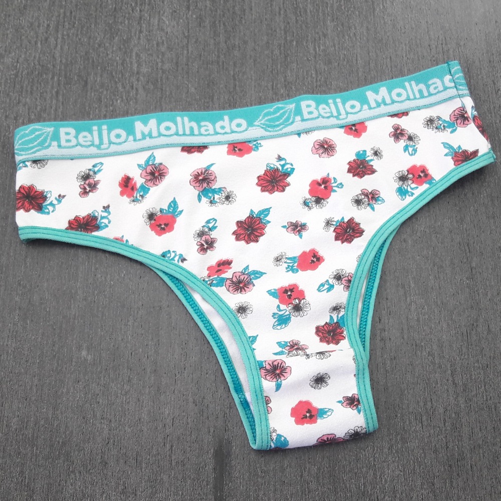 Tanga Cotton Estampada Viés Verde Tamy/ Estampas Variadas