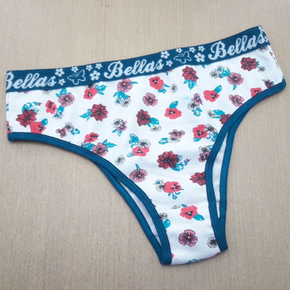 Tanga Cotton Estampada Viés Verde Pavão/Estampa Variadas