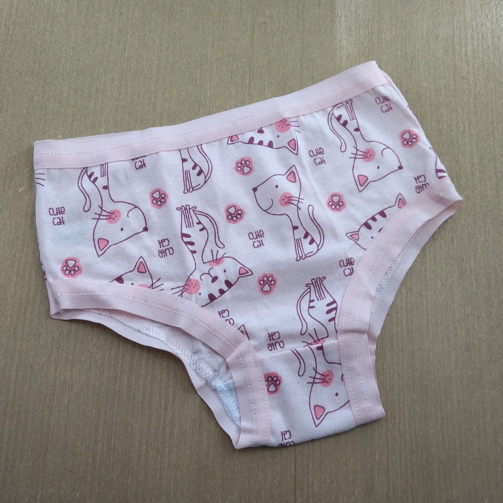 Calcinha Infantil Algodo Anti Marcas Vis Rosa Beb/Estampas Variadas