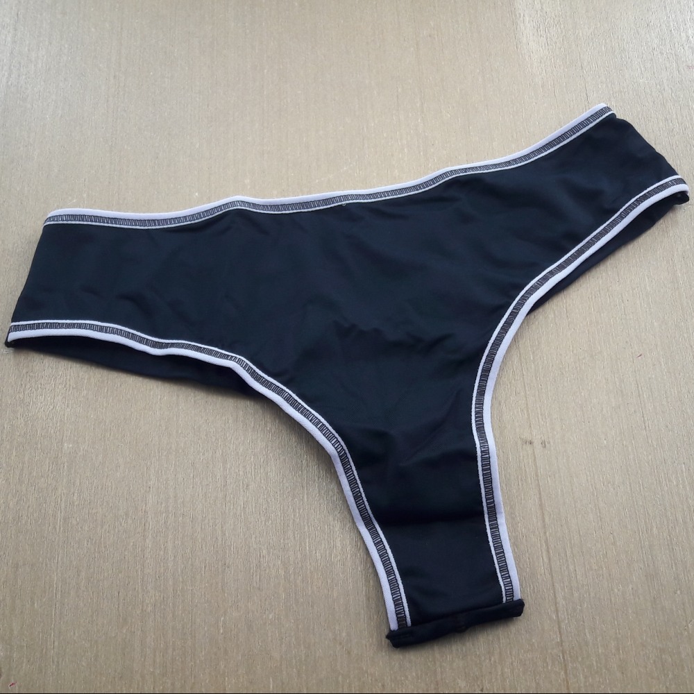 Tanga Fio Duplo Sensual Poliamida Premium Preto Vis Lils 