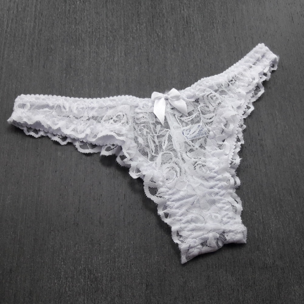 Tanga Jadi em Renda com Lacinho  Branco