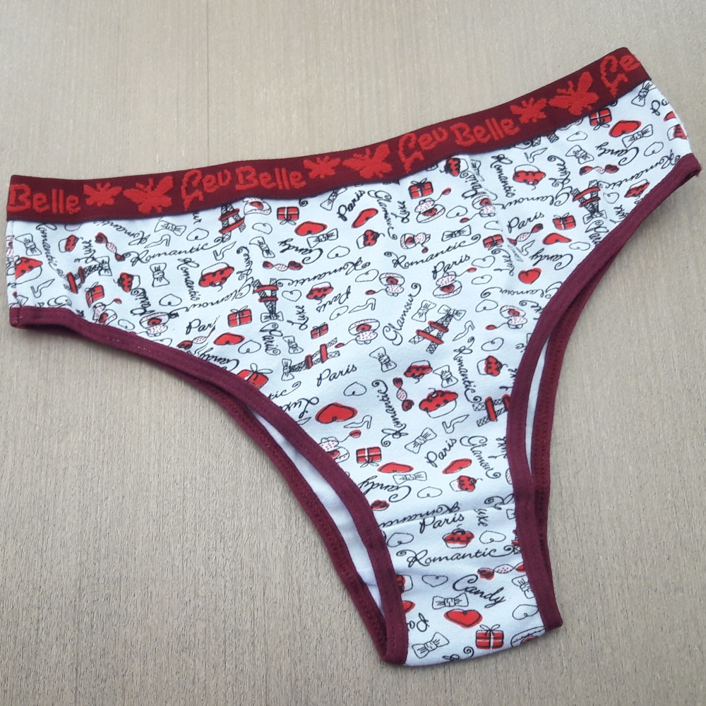 Tanga Cotton Estampada Viés Vinho/ Estampas Variadas