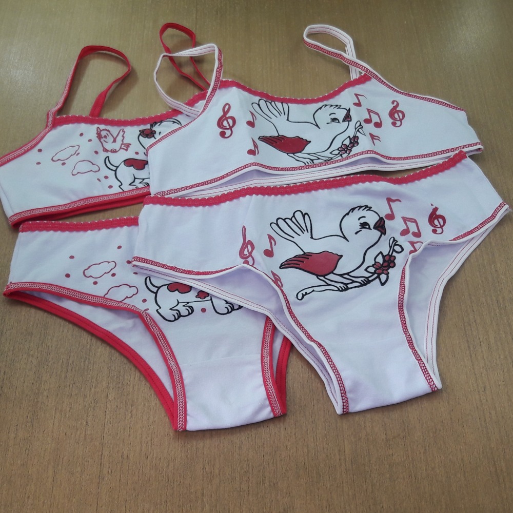 Conjunto Infantil Estampado Viés Rosa Pink/ Estampas Variadas