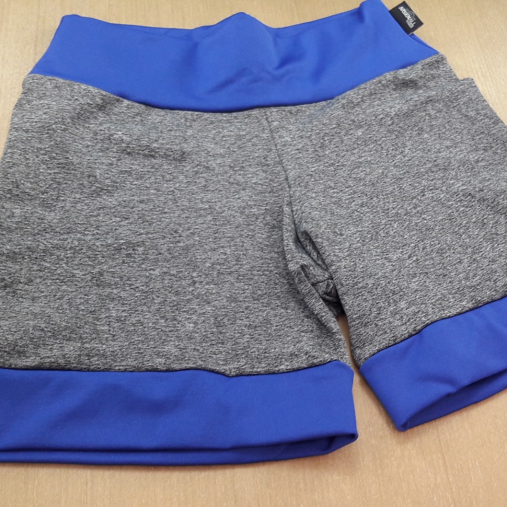 Short Liso Mescla/Azul