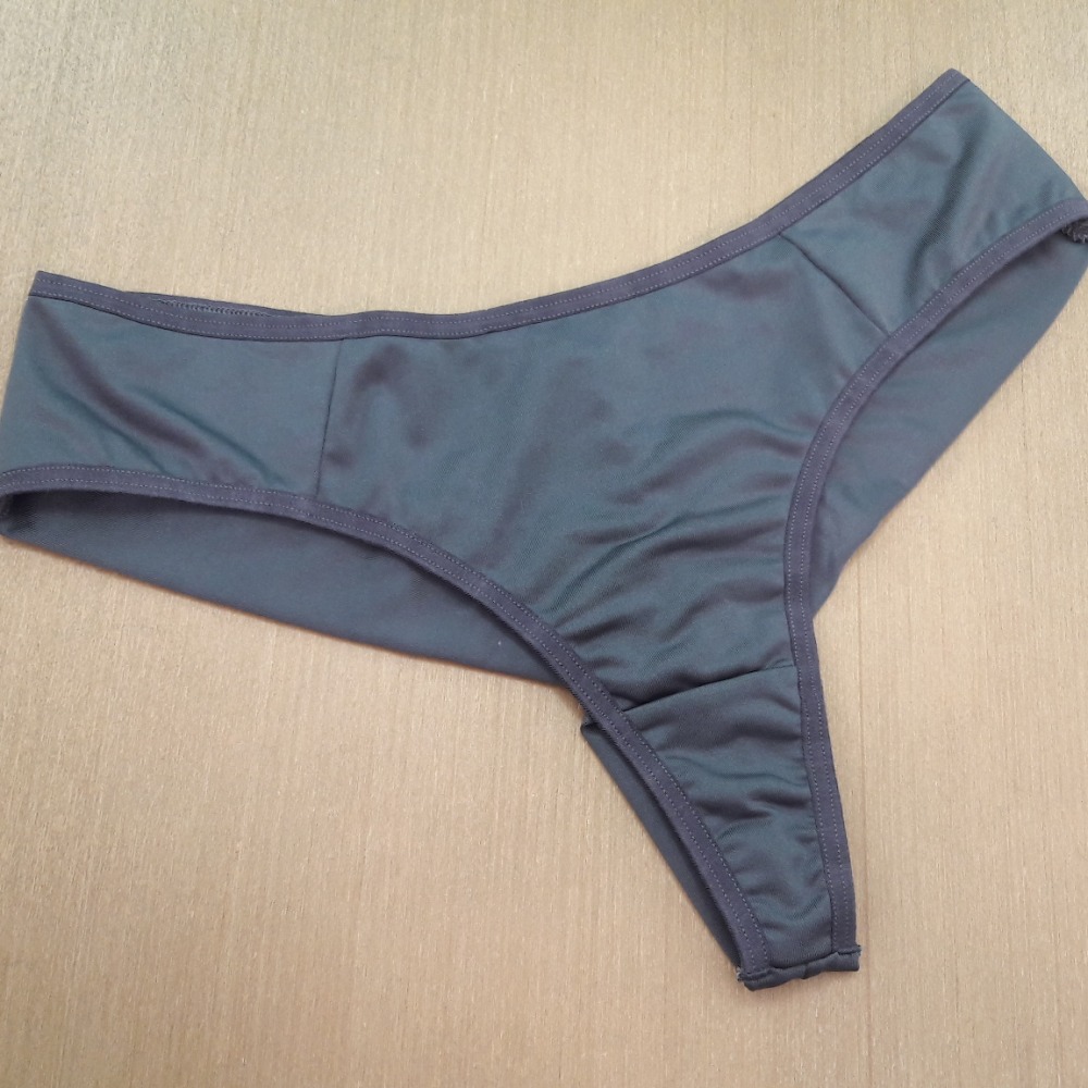 Tanga Fio Duplo Cinza Chumbo