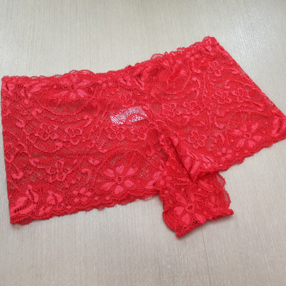 Caleçon Conforto de Renda Vermelho