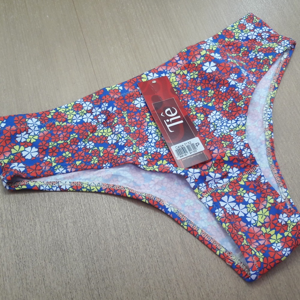 Calça Em Microfibra Básica Estampa Florzinhas