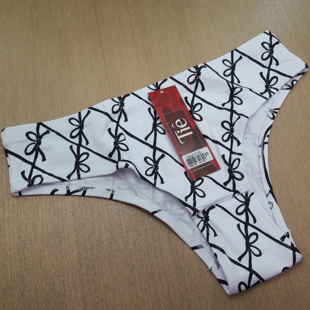 Calça Em Microfibra Básica Estampa Laço Preto