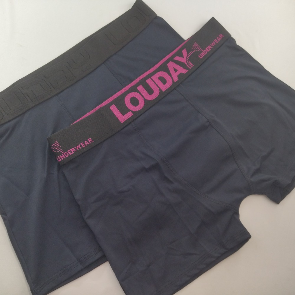 Cueca Boxer de Microfibra Elástico Bordado Preto