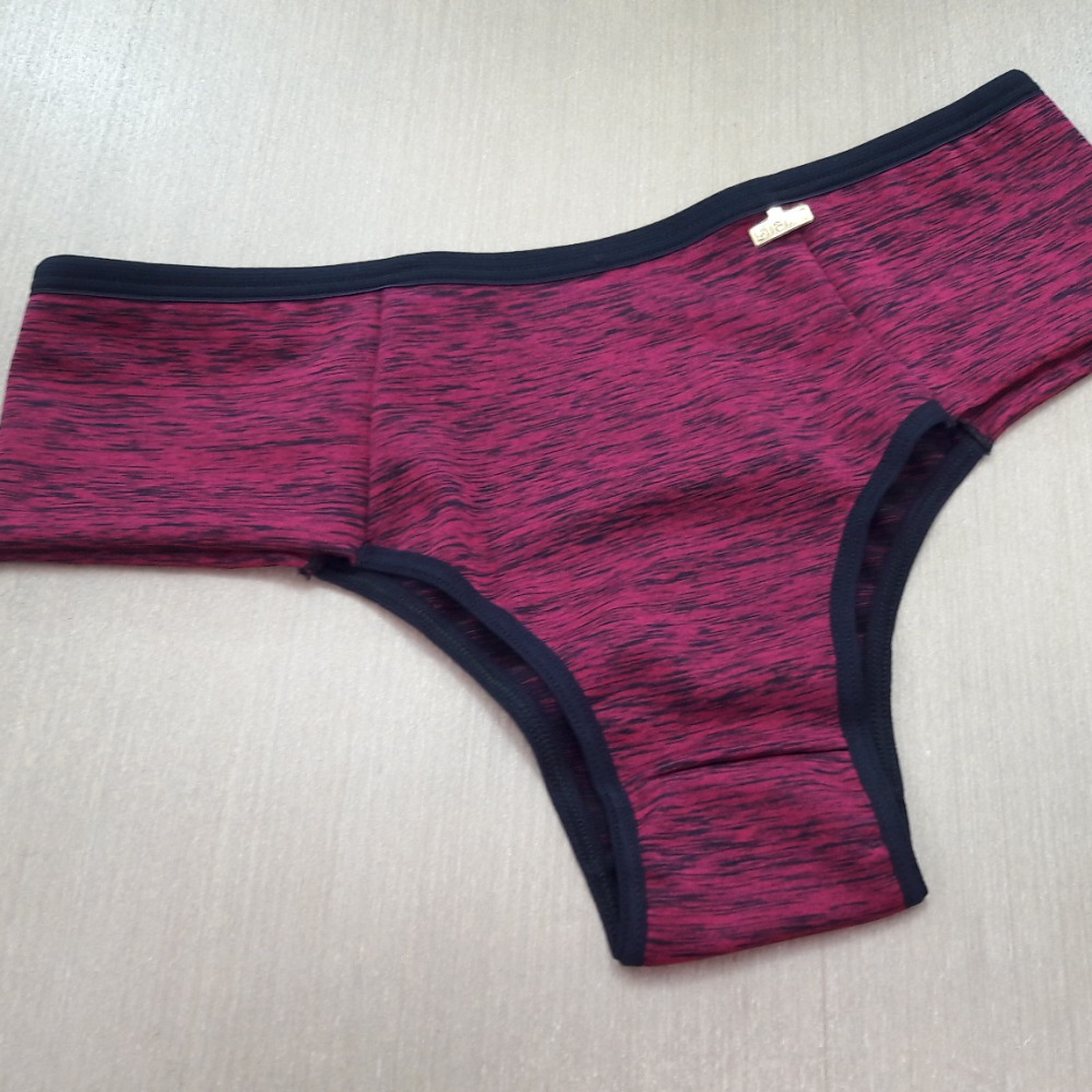 Calcinha Pala Dupla Viés Preto/Rosa Pink