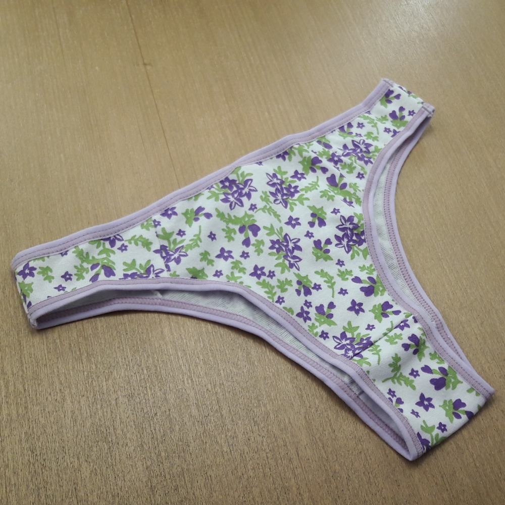 Calcinha Floral Viés Lilas/ Floral