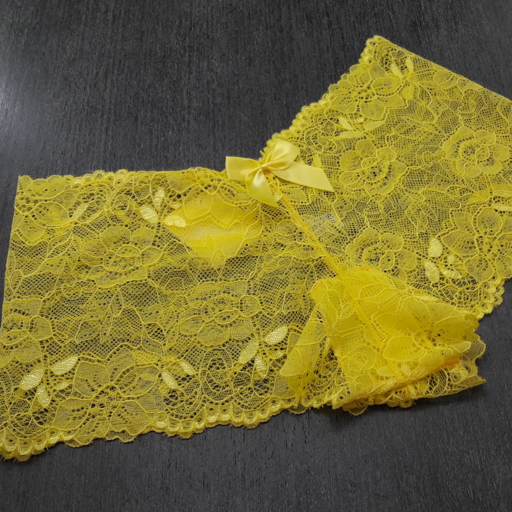 Caleçon em Renda Vivian Amarelo Skol