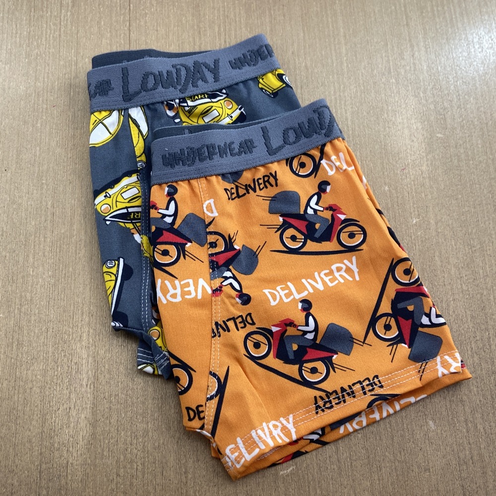 Cueca Boxer Infantil Romantic Estampada Cinza Chumbo/Estampas Variadas