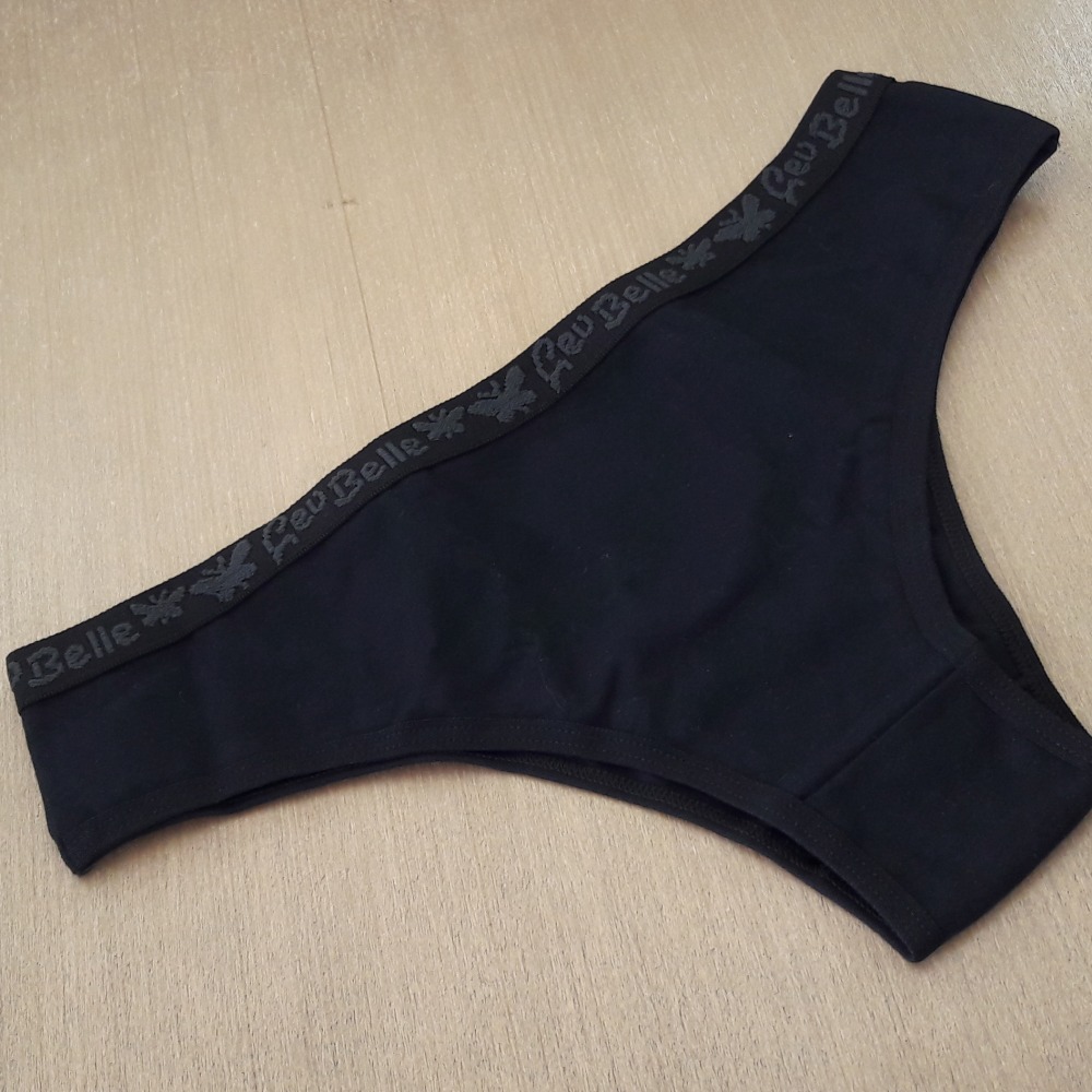 Calcinha de Cotton Liso Preto