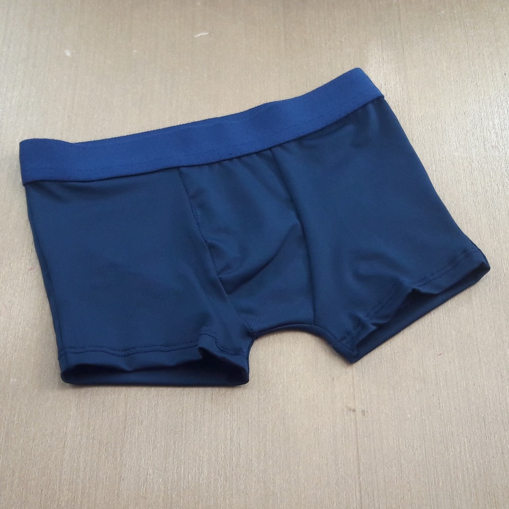 Cueca Boxer Infantil Lisa Azul Marinho