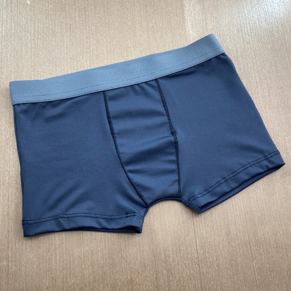 Cueca Boxer Infantil Lisa Cinza Chumbo