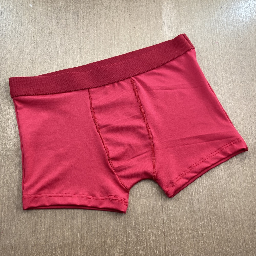 Cueca Boxer Infantil Lisa Vermelho