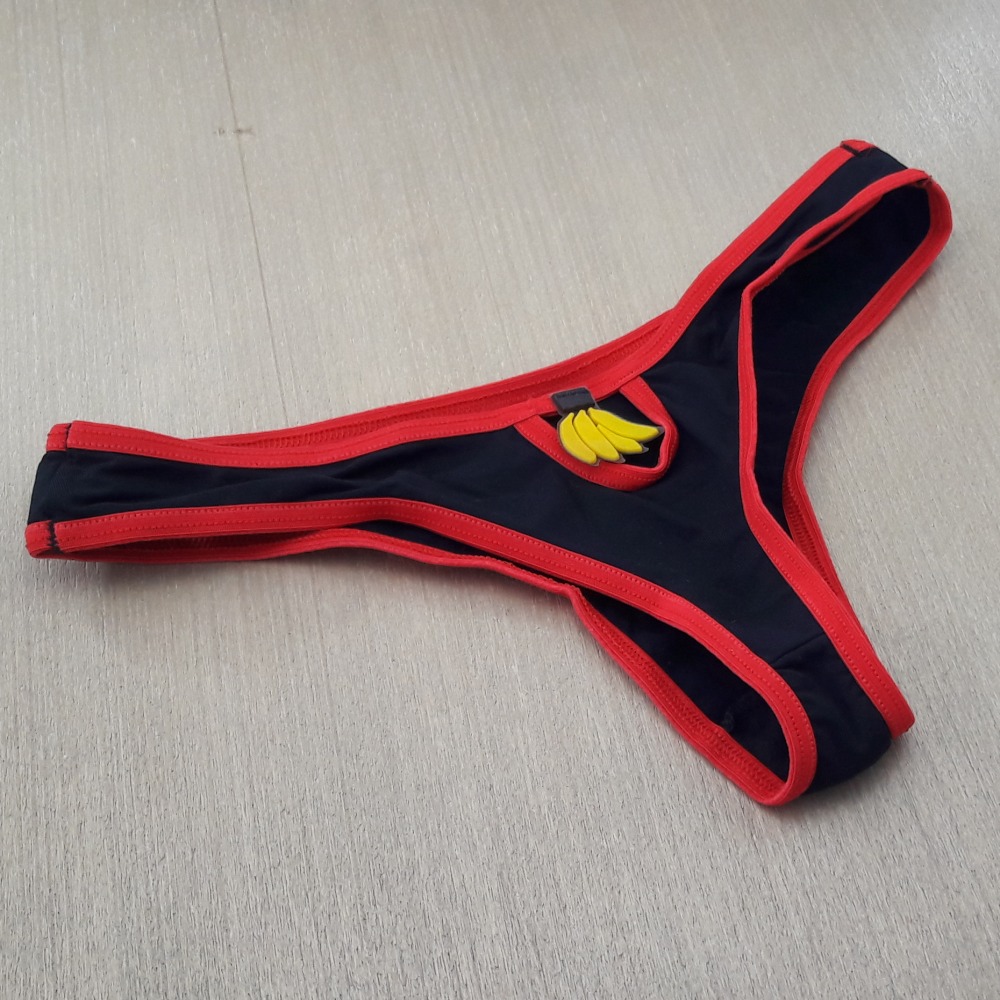 Tanga Frutinha Preto/ Vis Vermelho