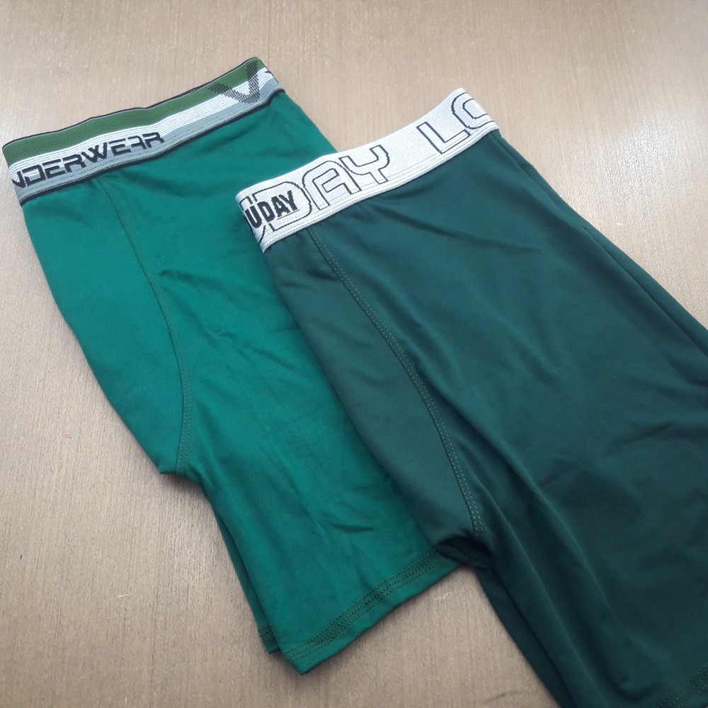 Cueca Boxer Ciclista Romantic Liso Verde Escuro