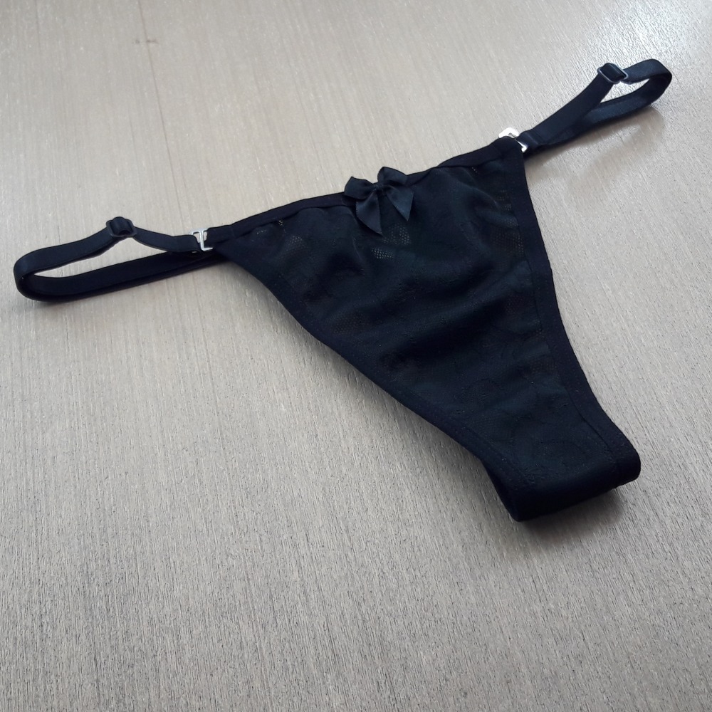 Tanga Fio Abre Lateral Preto