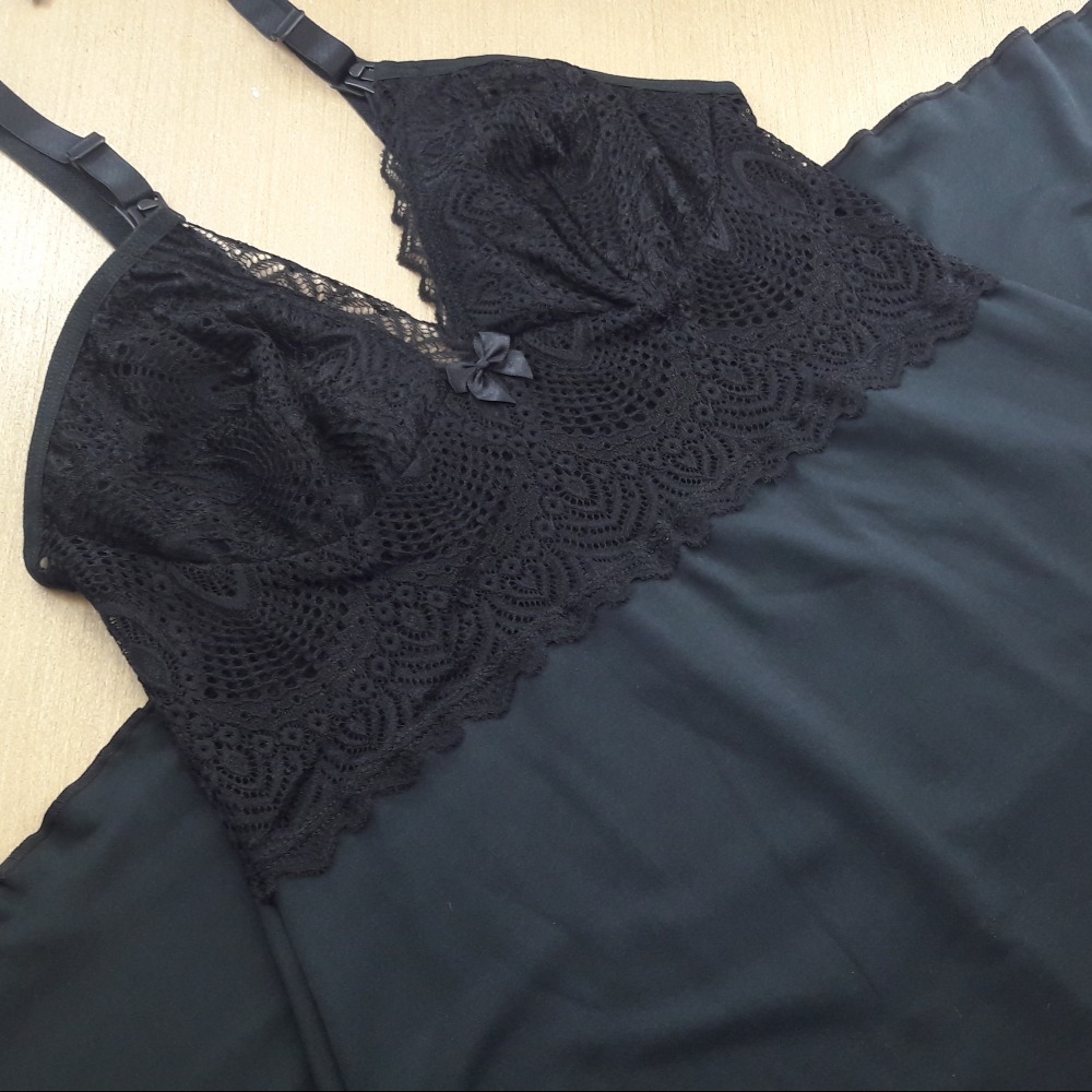 Camisola Renda Amamentao  Preto