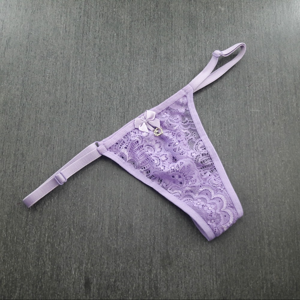 Tanga Pingente Corao Lavanda