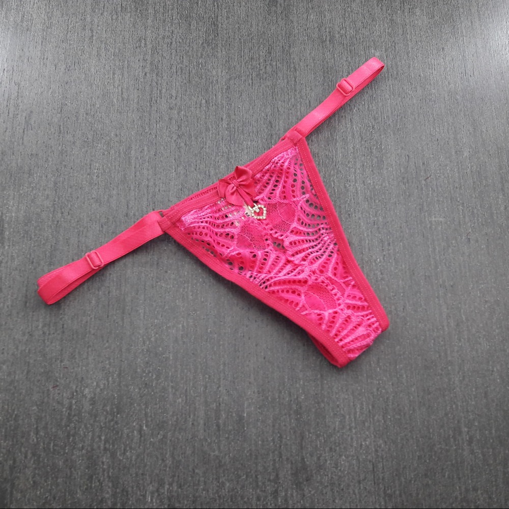 Tanga Pingente Corao Rosa Pink