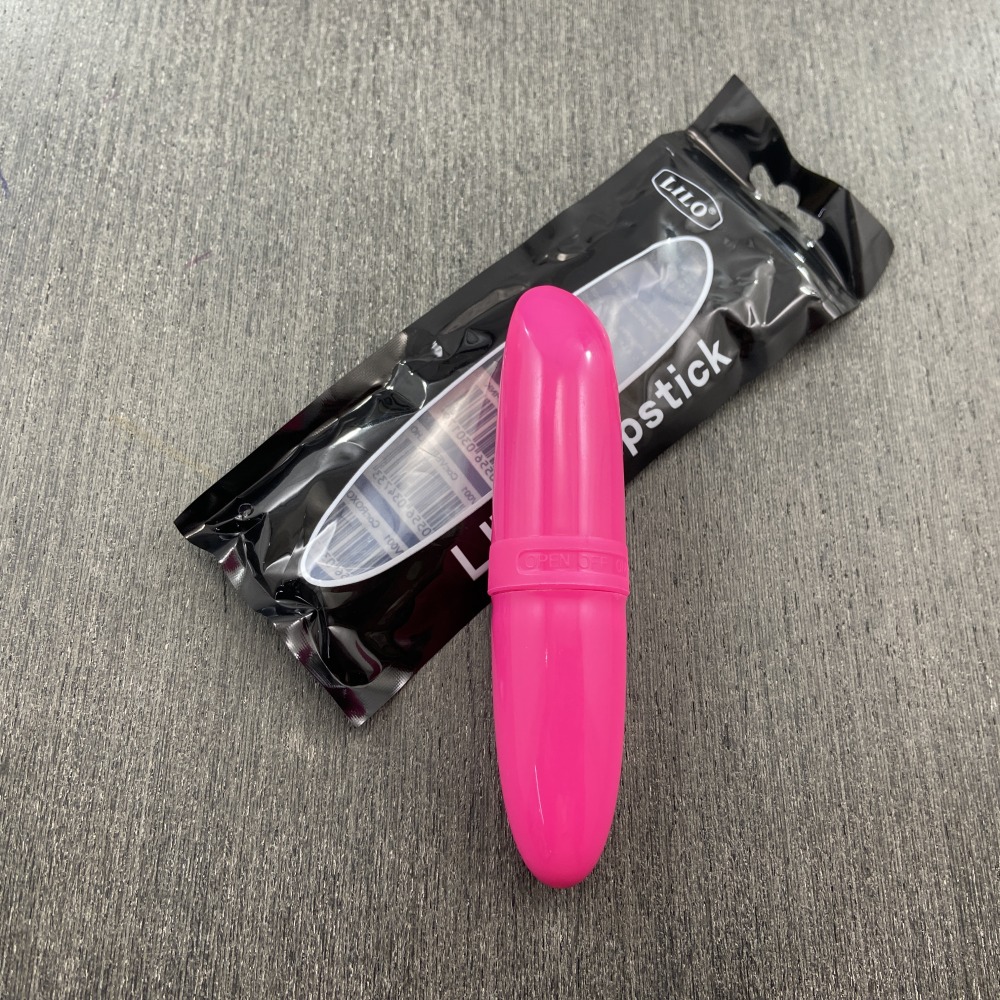 Mini Vibrador Formato De Batom Rosa