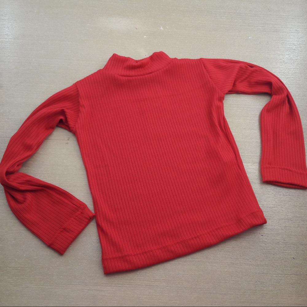 Blusa Infantil de Gola Feminina Vermelho