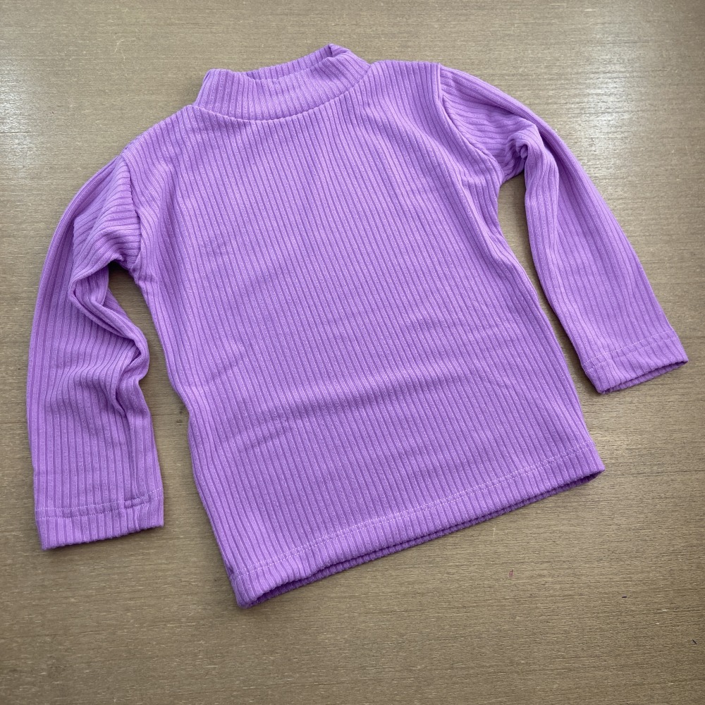 Blusa Infantil de Gola Feminina Lavanda