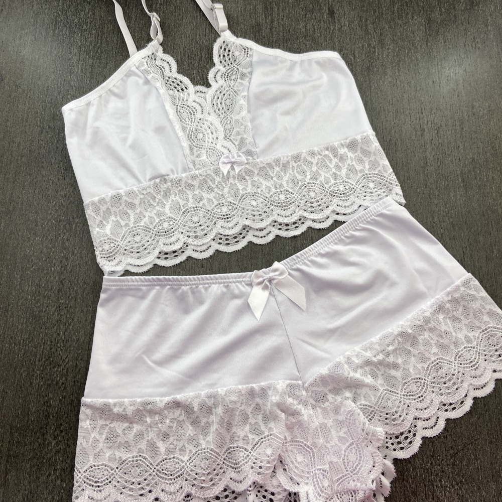 Conjunto Espera Marido sem Bojo Branco