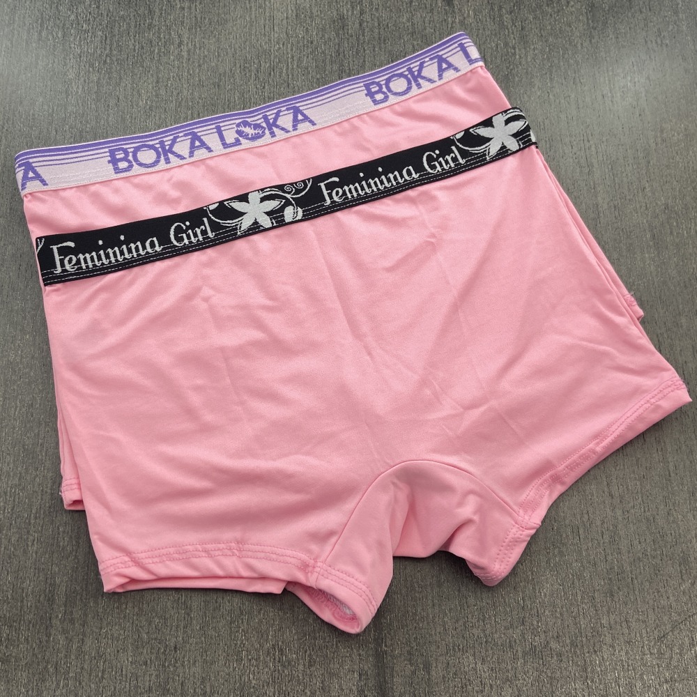 Cueca Boxer Feminina Plus Size Rosa Hera