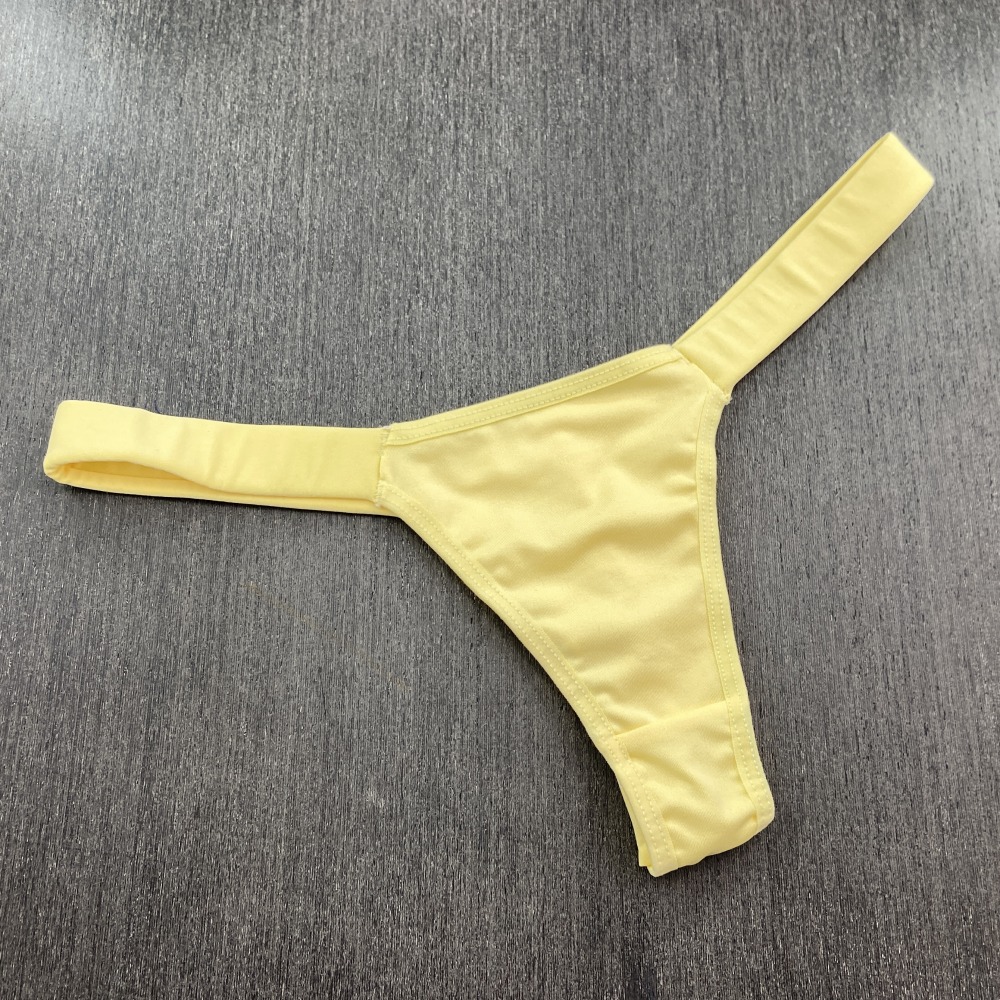 Tanga Fio Duplo com Elstico na Cintura Amarelo