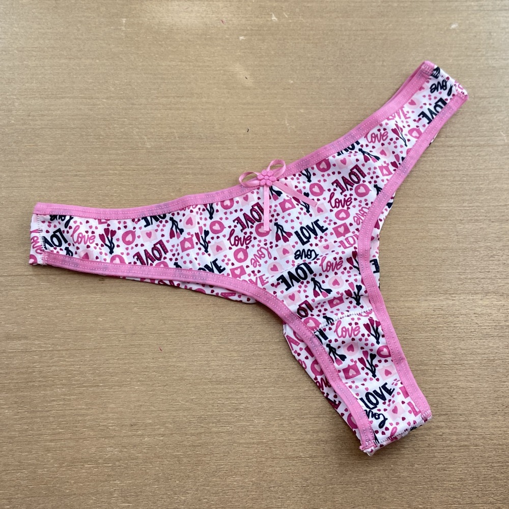 Tanga Fio Duplo Estampada Vis Rosa Hera/ Estampada