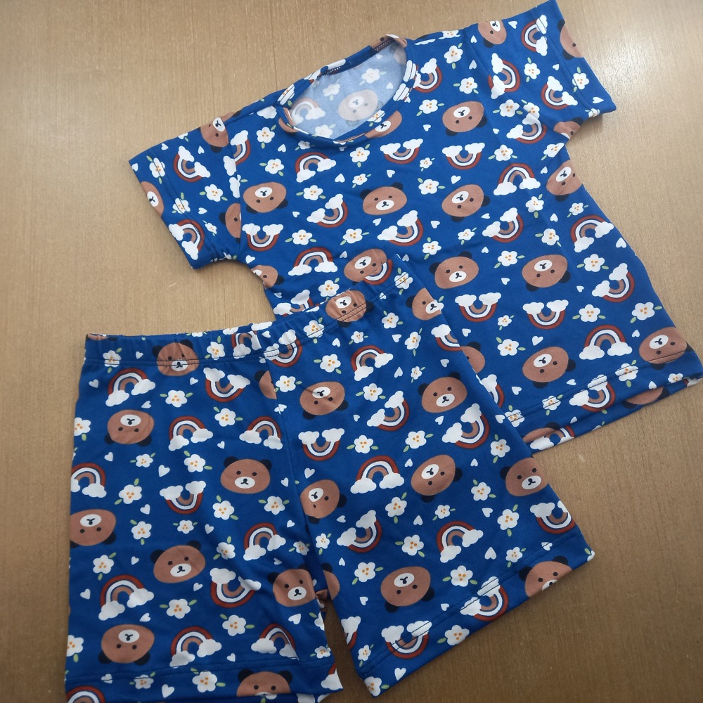 Conjunto Masculino Infantil Estampado Azul Urso