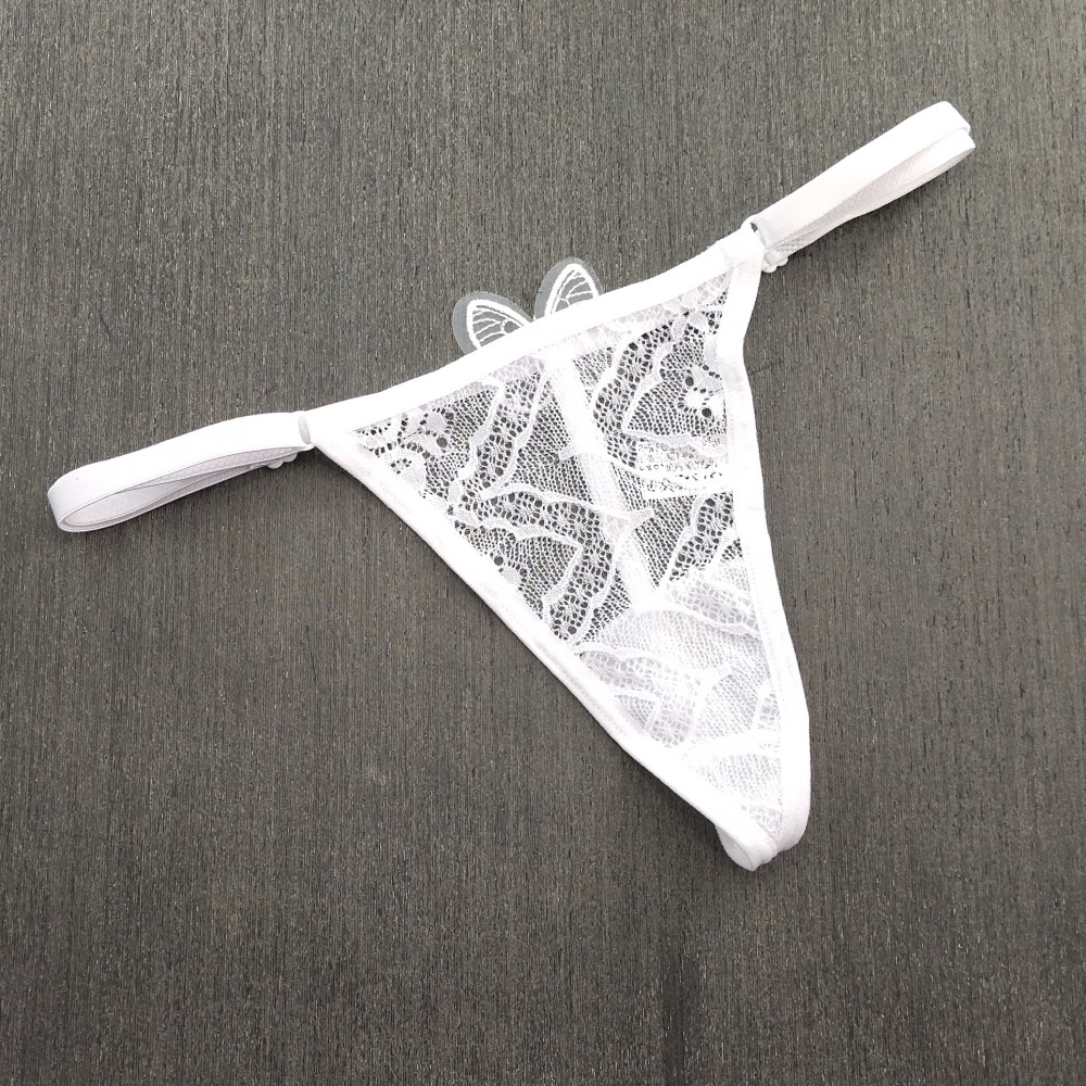 Tanga Fio Dental Borboleta Branco