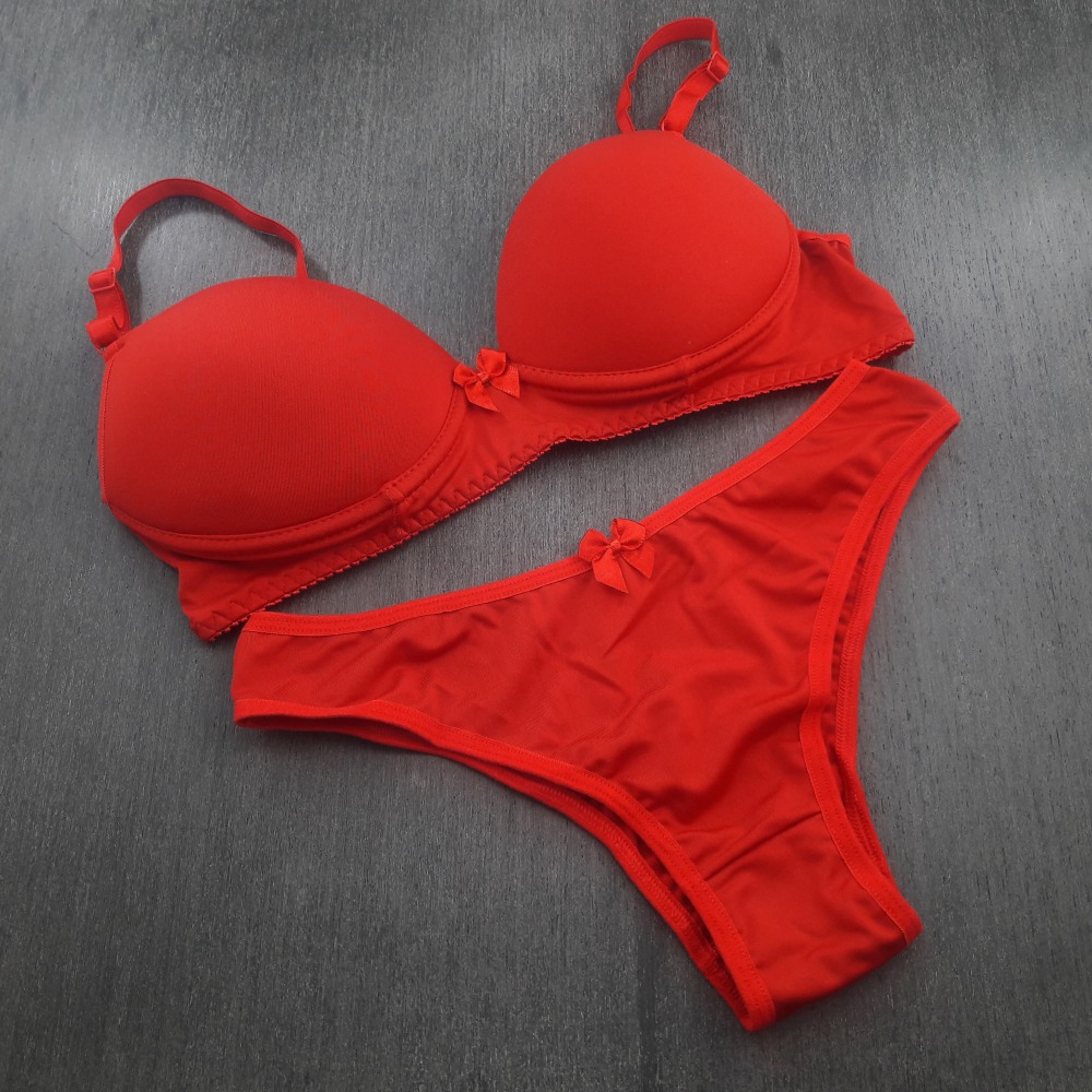 Conjunto com Bojo Bsico Modelo Conforto Vermelho