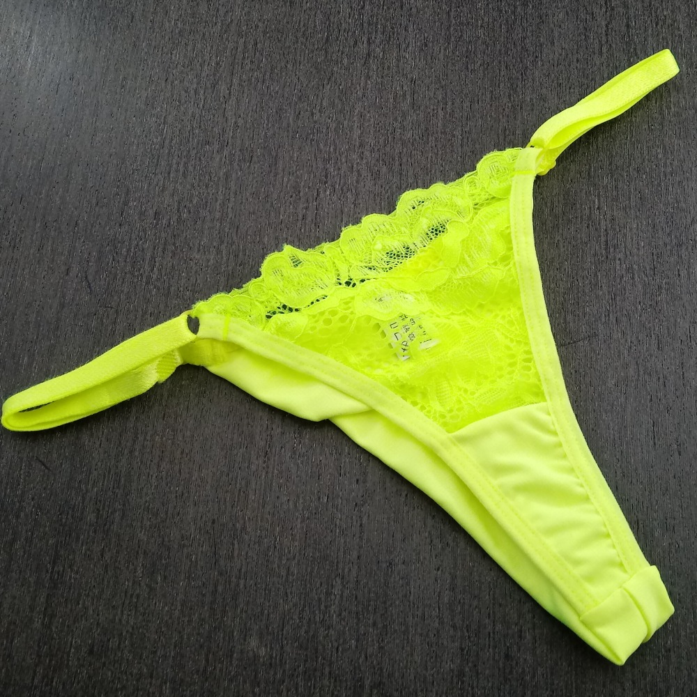 Tanga Fio Duplo String Amarelo Neon