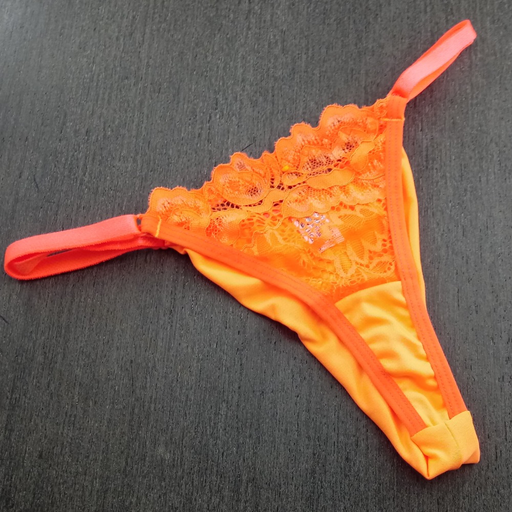 Tanga Fio Duplo String Laranja Neon