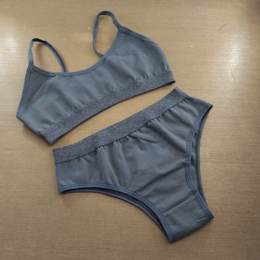 Conjunto Infantil Juvenil de Algodão Liso Cinza Chumbo