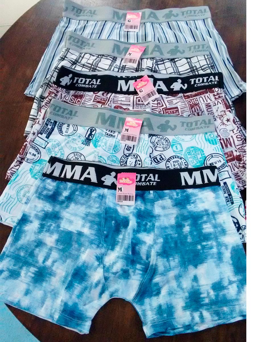 Kit Cueca Boxer Rodney com 6 peas